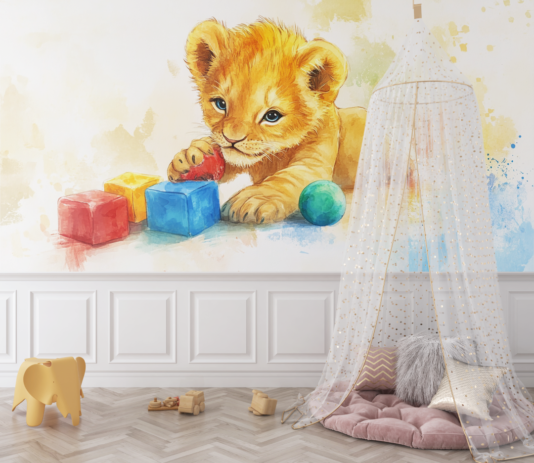 Cute Lion Cub Wallpaper | Murals Wallpaper