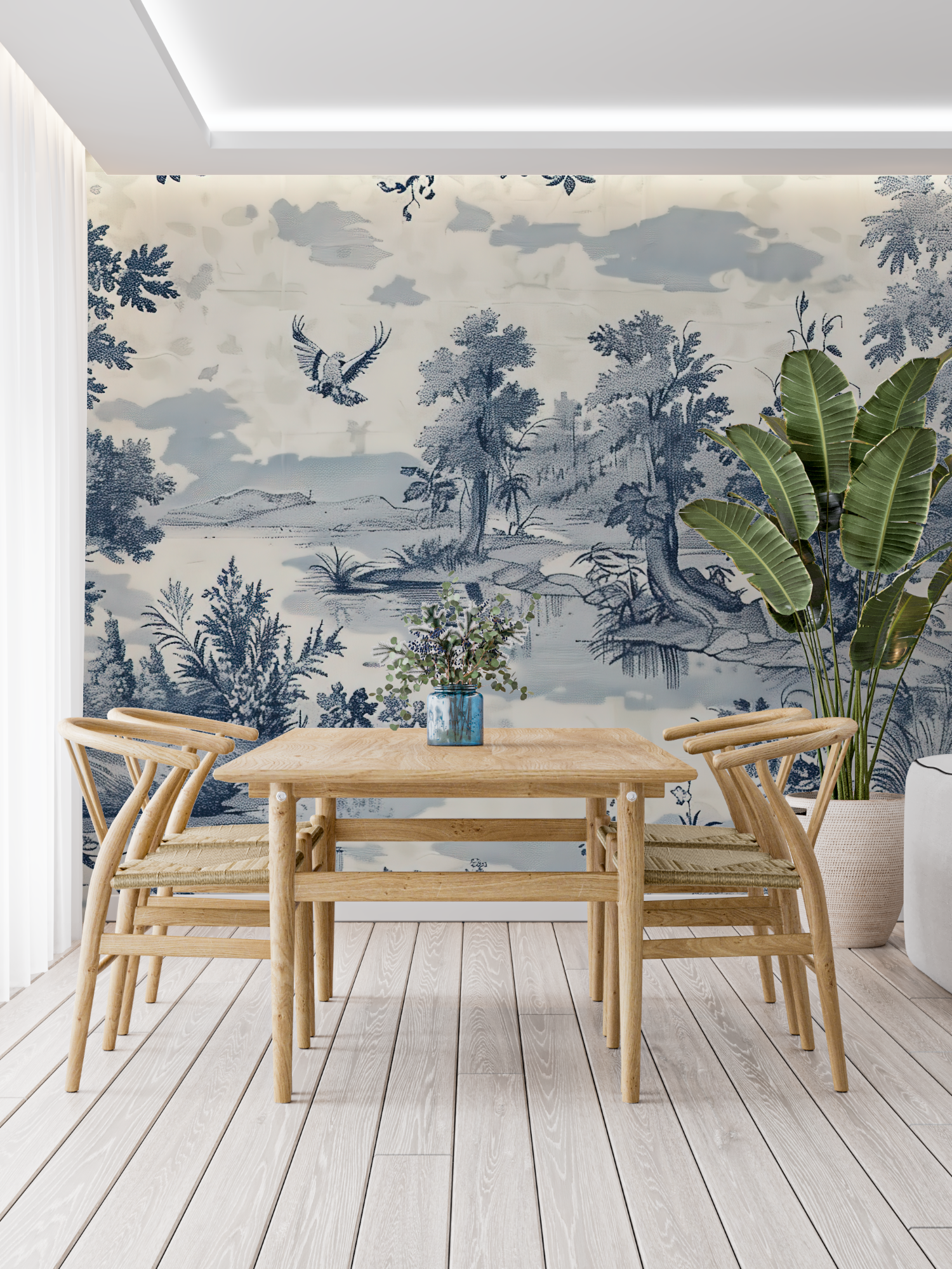 Toile de Jouy Wallpaper for Bedroom | Murals Wallpaper