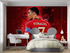 Papier peint foot ronaldo rouge mur chambre panoramique