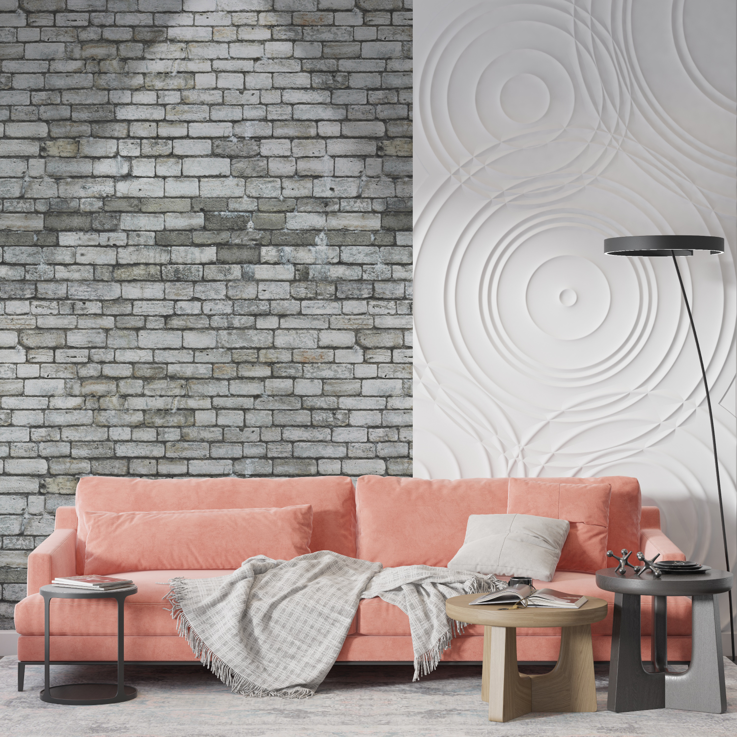 Gray Stone Look Wallpaper | Murals Wallpaper