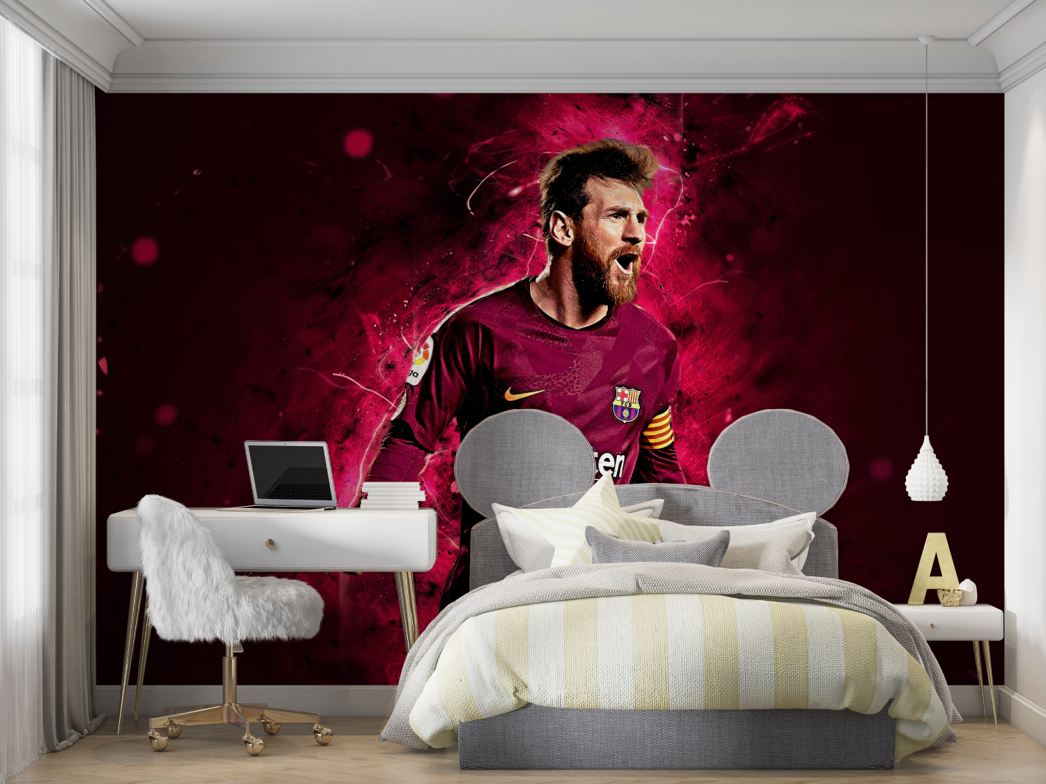 Messi Red Superstar Wallpaper | Murals Wallpaper