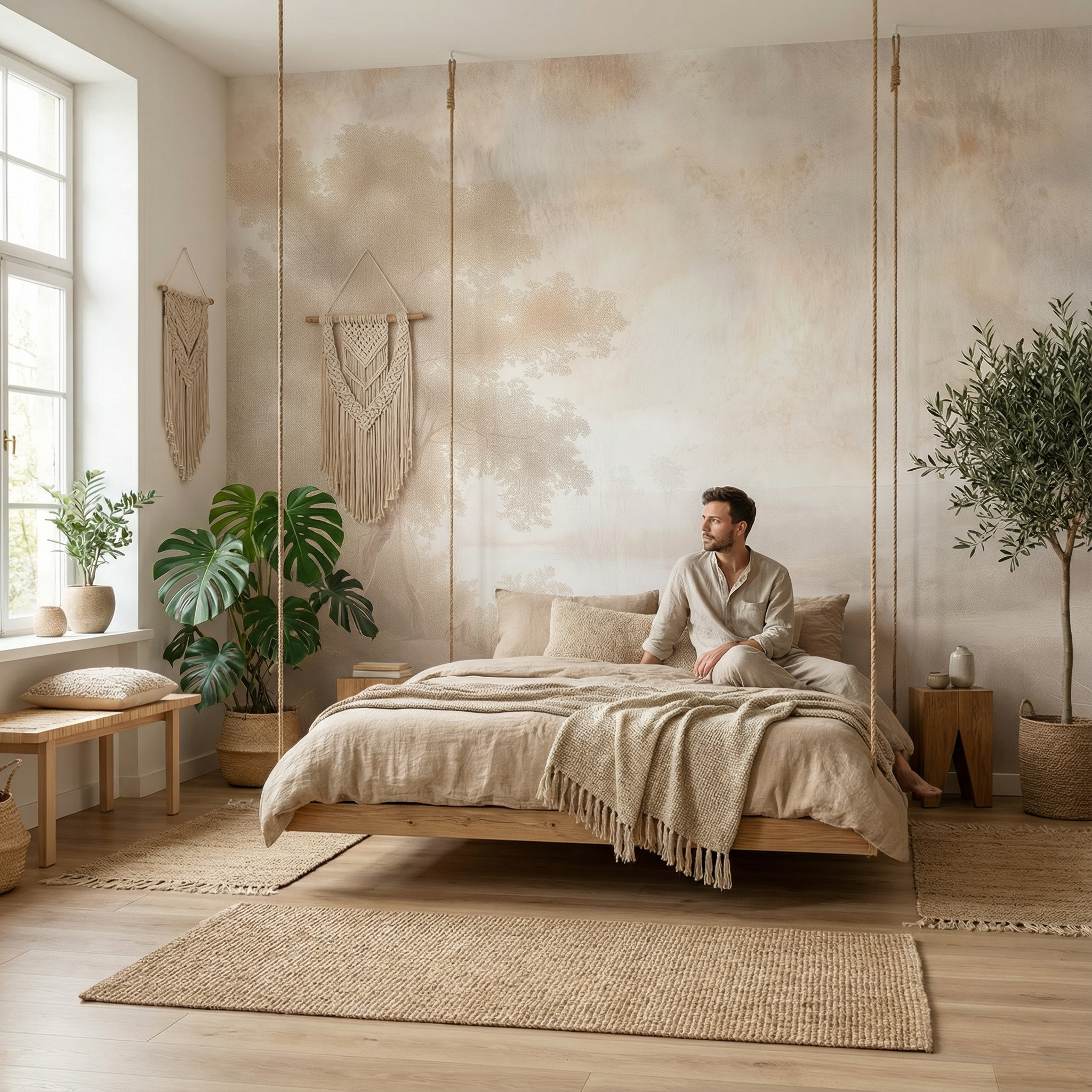 Pastel Heritage Landscape Mural Wallpaper