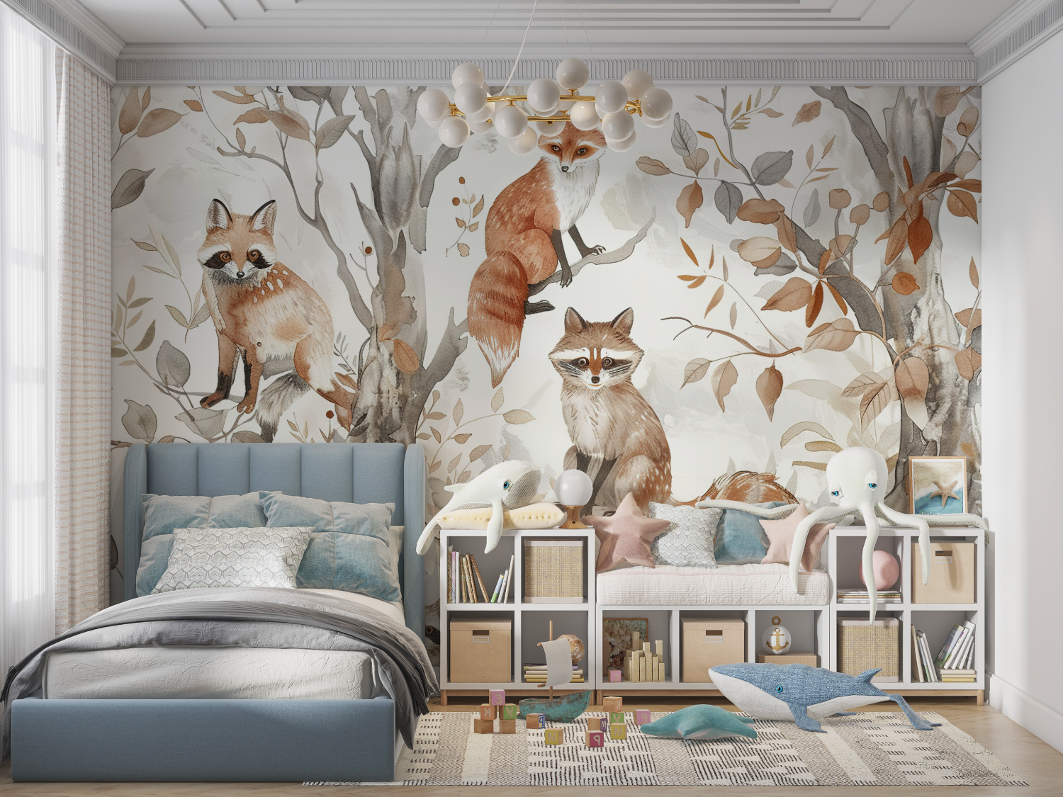 Animal Theme Kids' Room Wallpaper | Murals Wallpaper