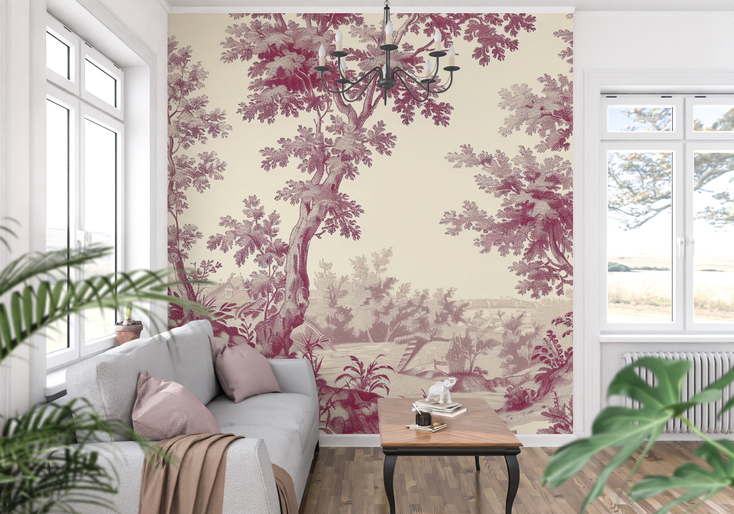 Toile De Jouy Wallpaper Room | Murals Wallpaper