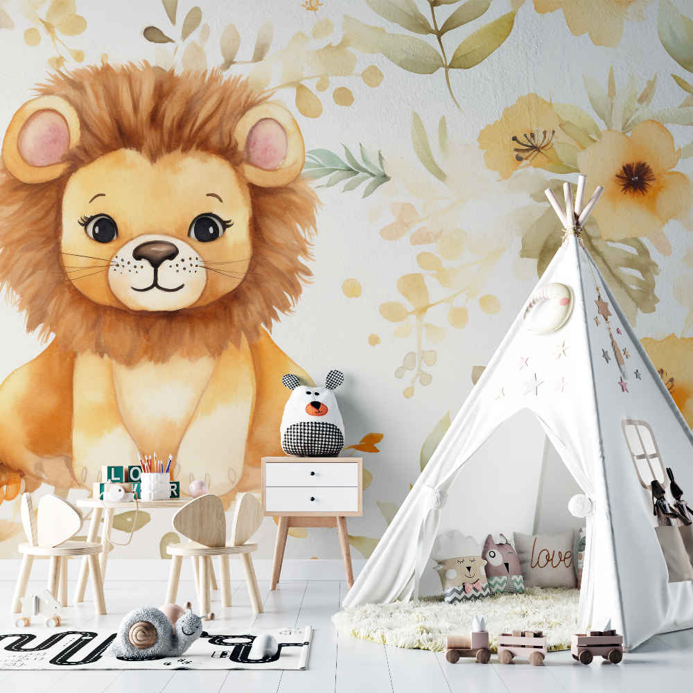 Panoramic Lion Wallpaper | Murals Wallpaper