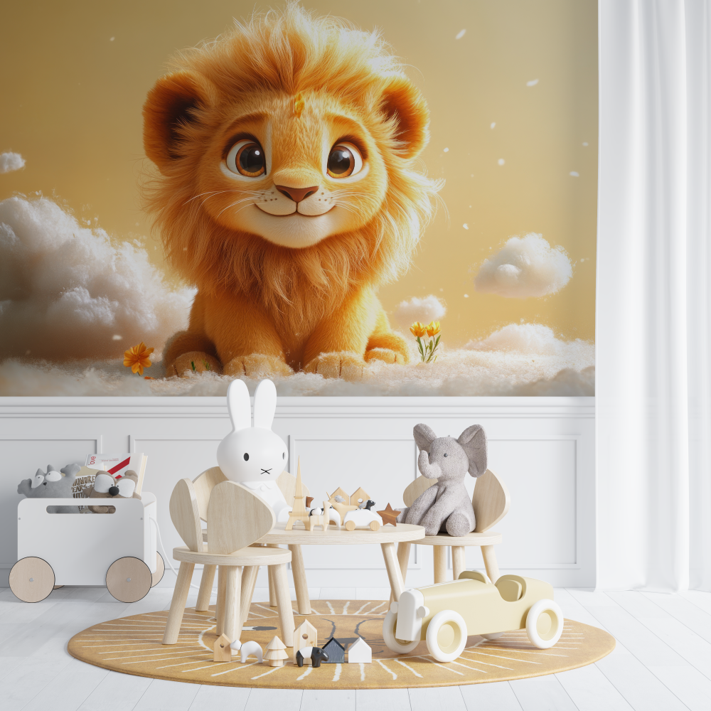 Lion and Clouds Wallpaper | Murals Wallpaper