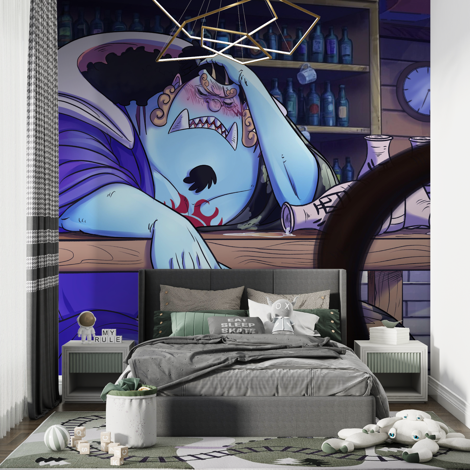 One Piece Jinbe Sleeping Wallpaper | Murals Wallpaper