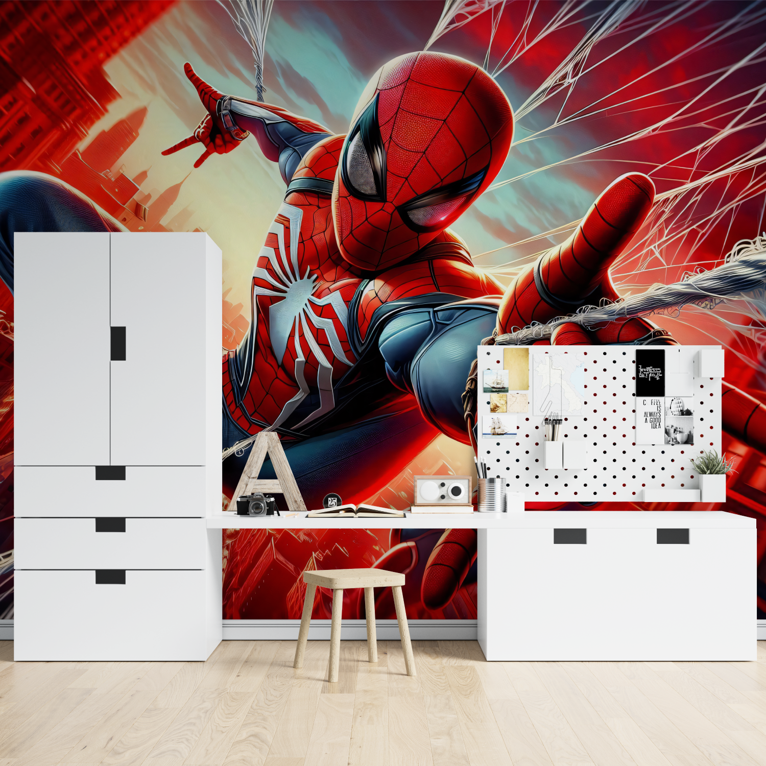 Spiderman Red Wallpaper | Murals Wallpaper