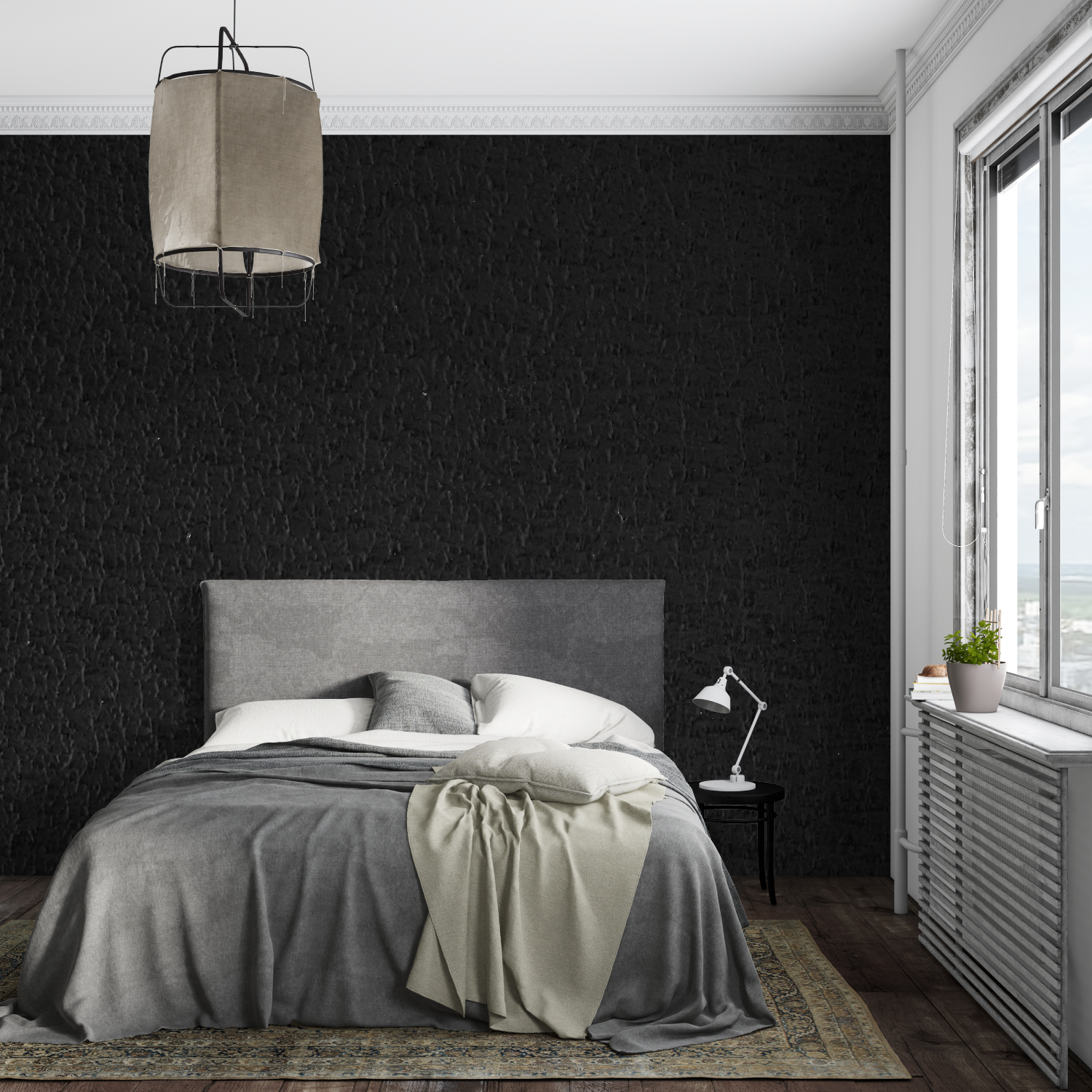 Black Leather Look Wallpaper | Murals Wallpaper