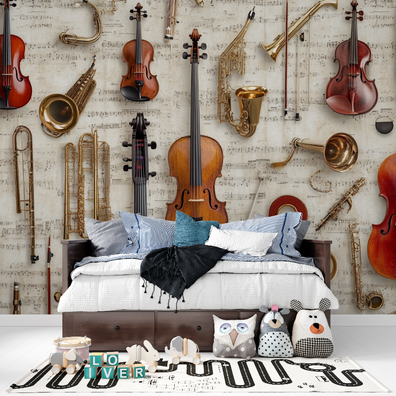 Musical Instrument Wallpaper | Murals Wallpaper