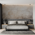 Steel beige textured mural wallpaper chambre adulte tendance