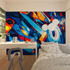 Blue Electro Graffiti Wallpaper | Murals Wallpaper