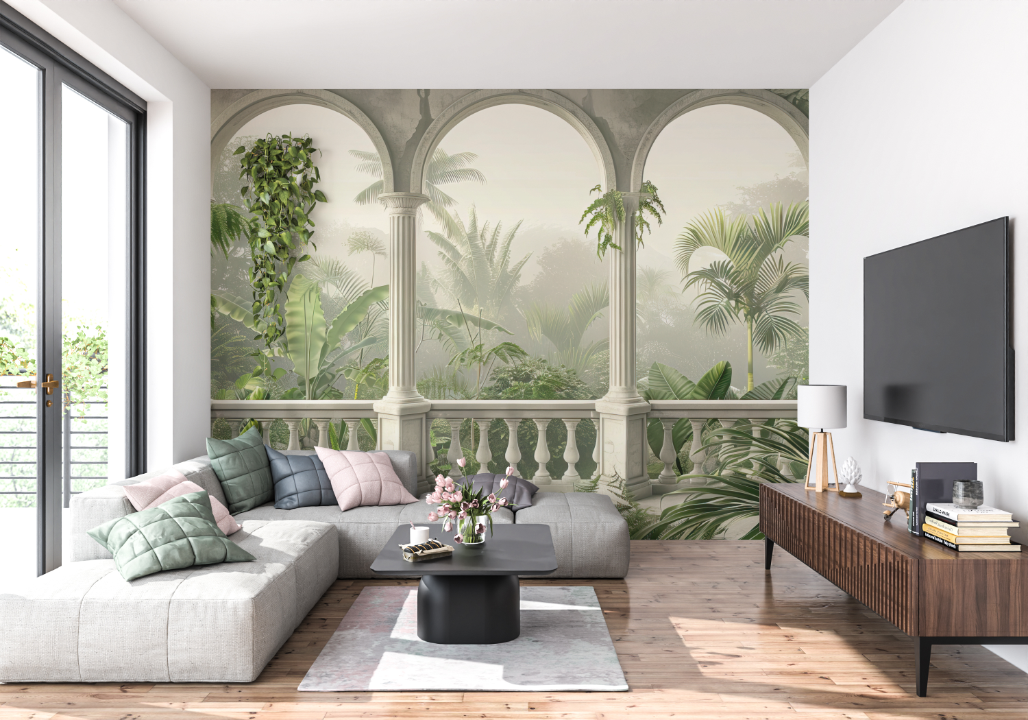 3D Trompe L'Oeil Wallpaper for Bedroom | Murals Wallpaper