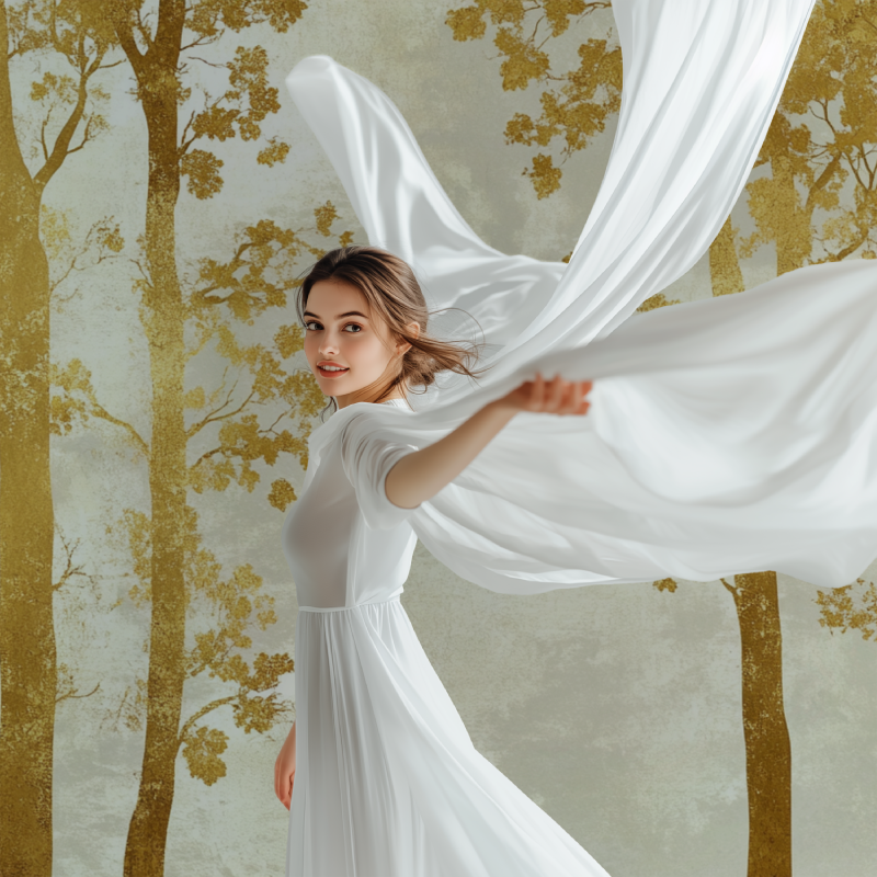 Papier peint arbre dore modele