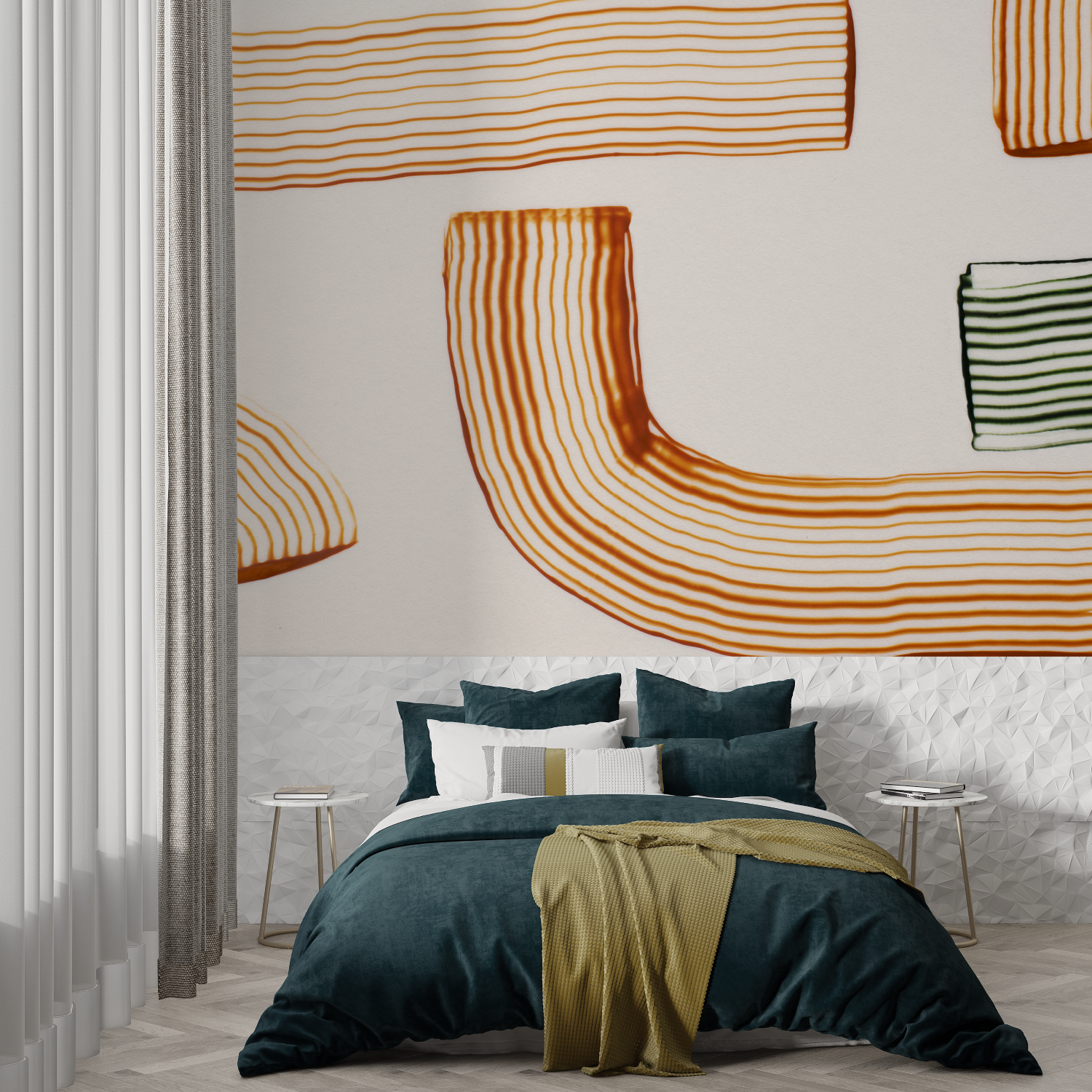 Bohemian Orange Wallpaper | Murals Wallpaper