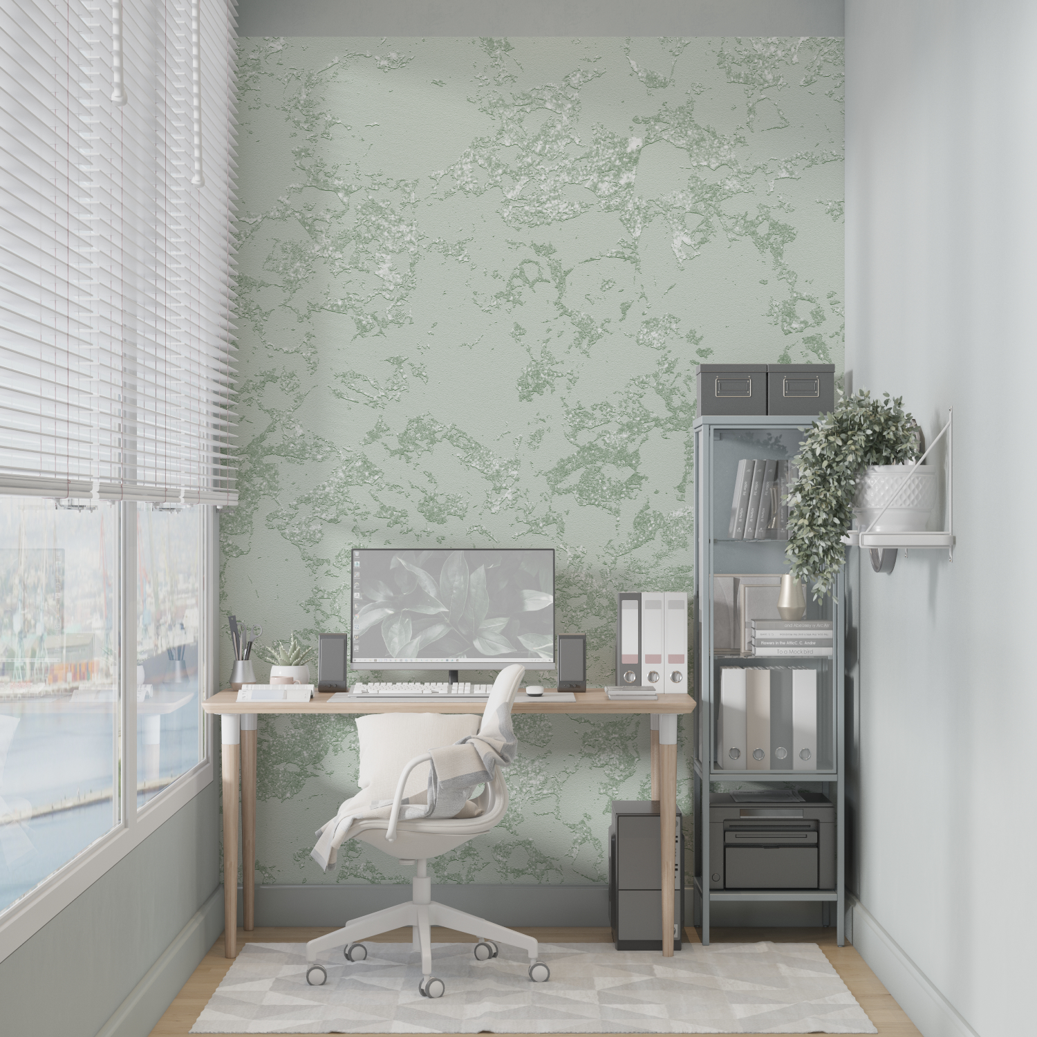 Green and Gray Wallpaper | Murals Wallpaper