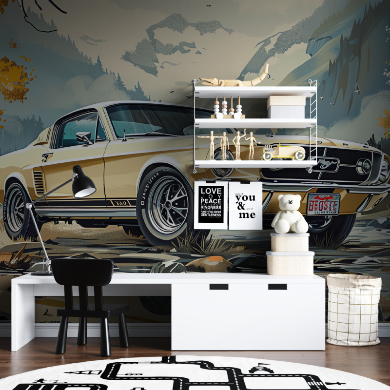 Vintage Mustang Wallpaper | Murals Wallpaper