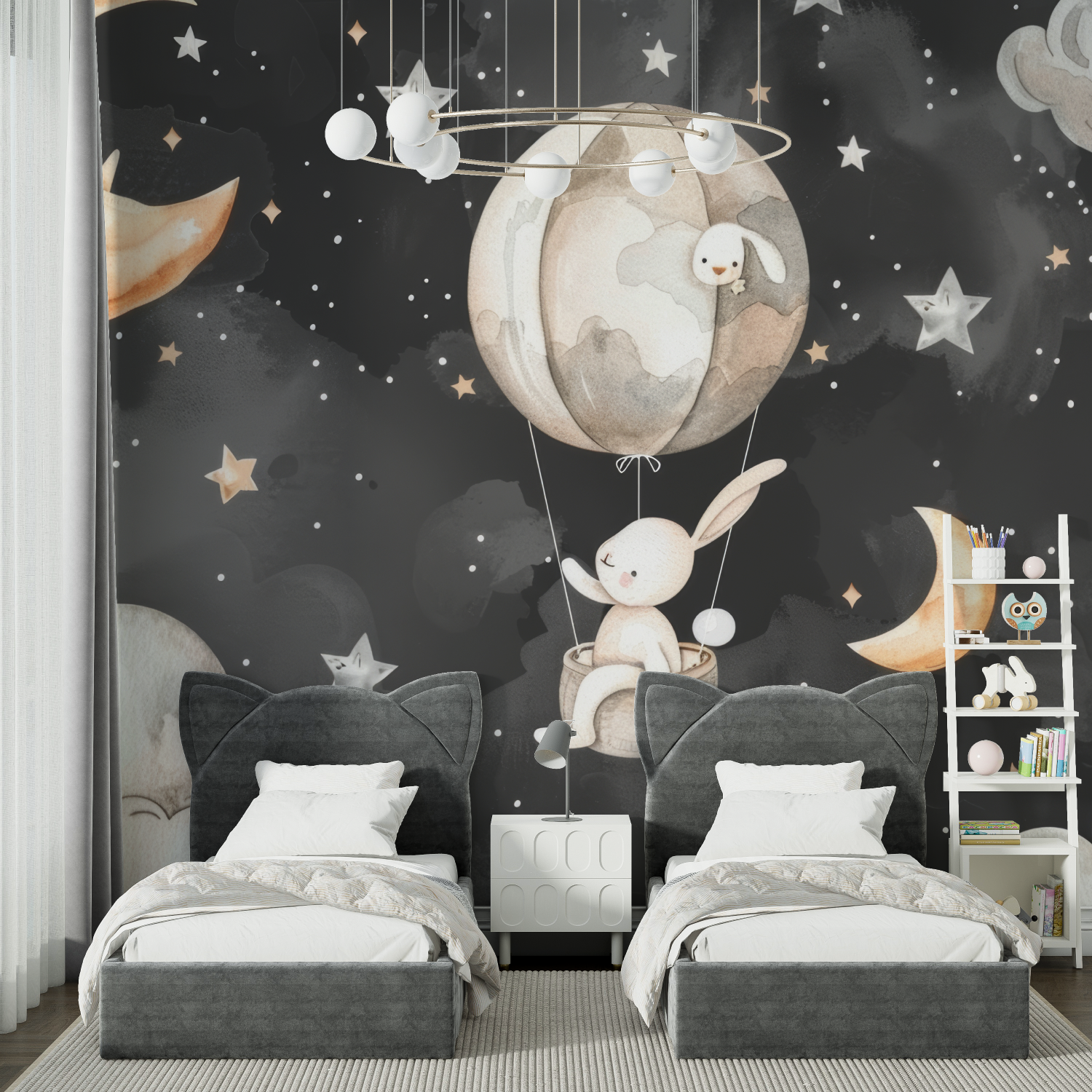 Night Moon Wallpaper for Kids | Murals Wallpaper