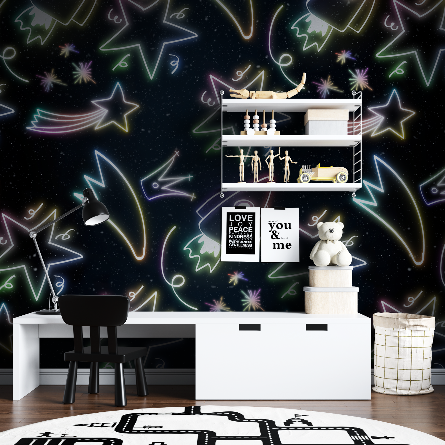 Neon Lights Teen Wallpaper | Murals Wallpaper