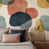 Boho Organic Abstract Shapes Mural Wallpaper