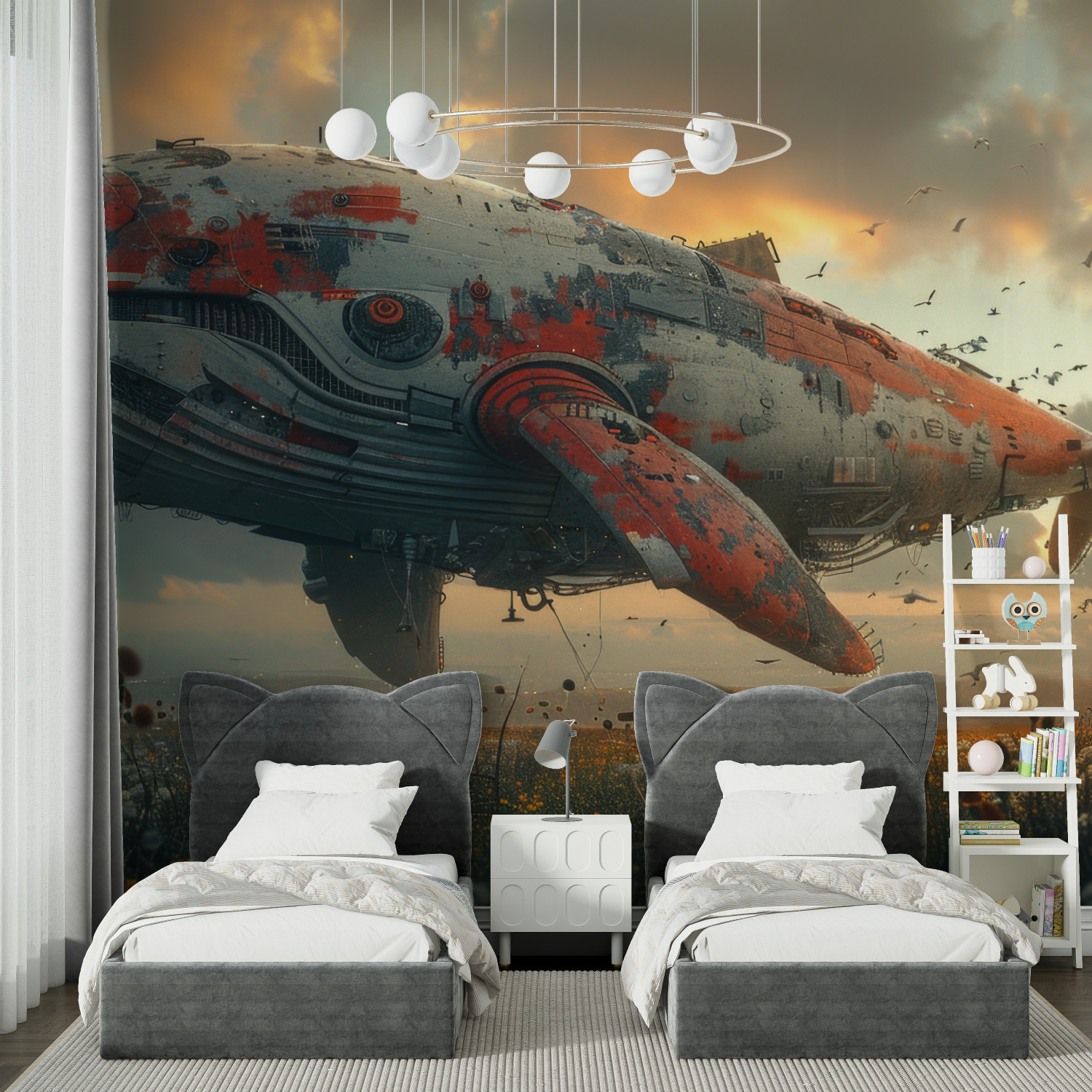 Teen Whale Ship Wallpaper | Murals Wallpaper