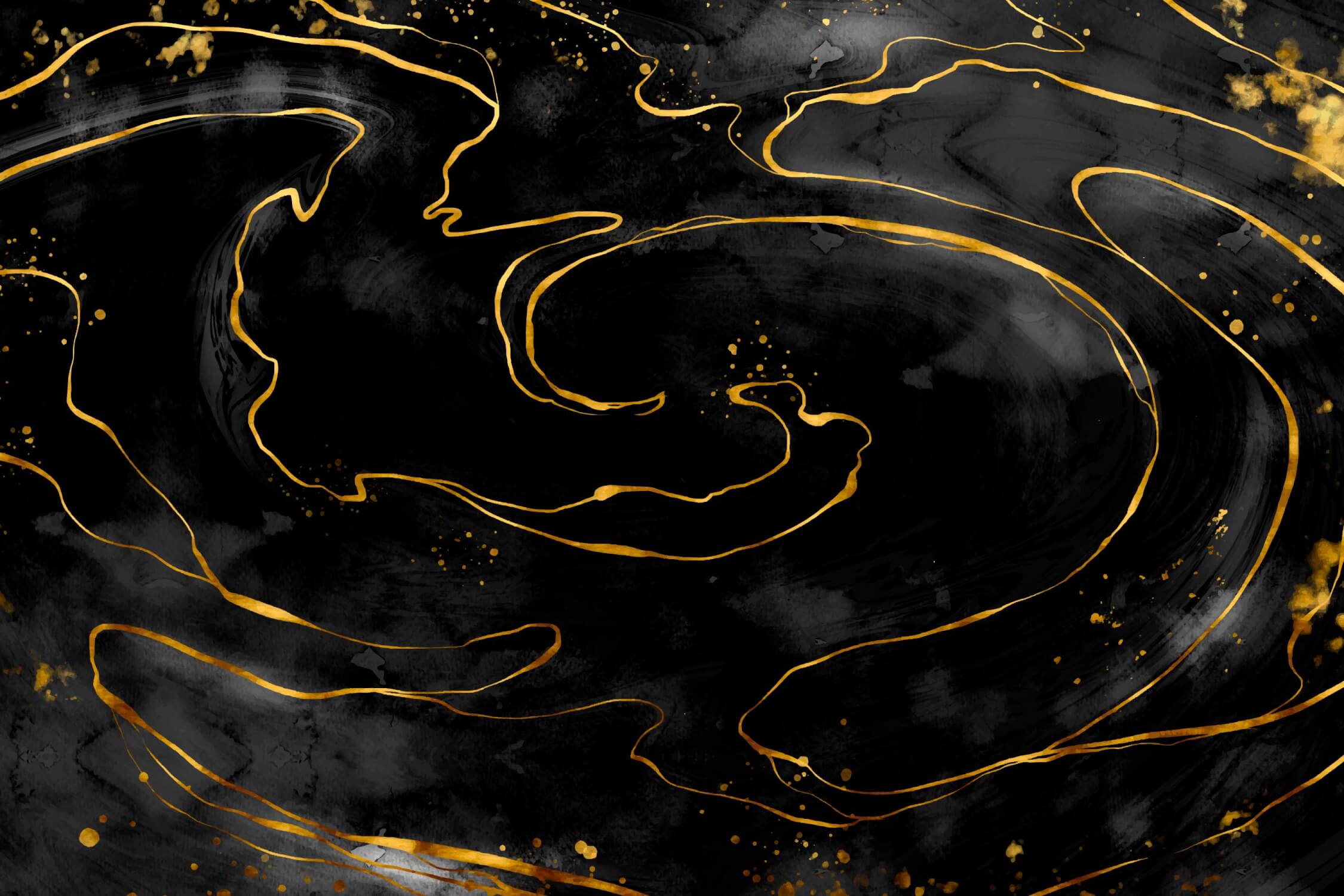 Black and Gold Marble Wallpaper | Murals Wallpaper