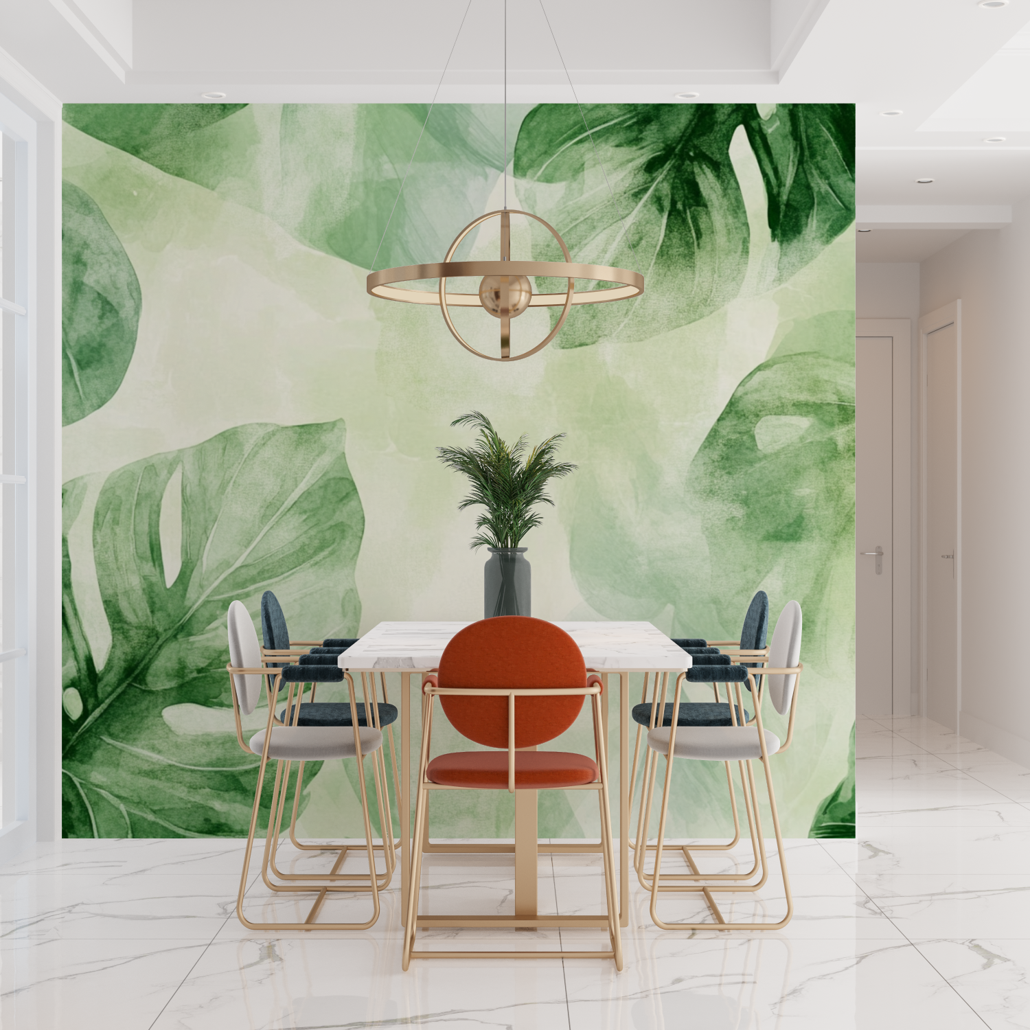 Watercolor Abstract Leaves Wallpaper | Murals Wallpaper