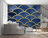 Art Deco Blue and Gold Wallpaper Replica | Murals Wallpaper