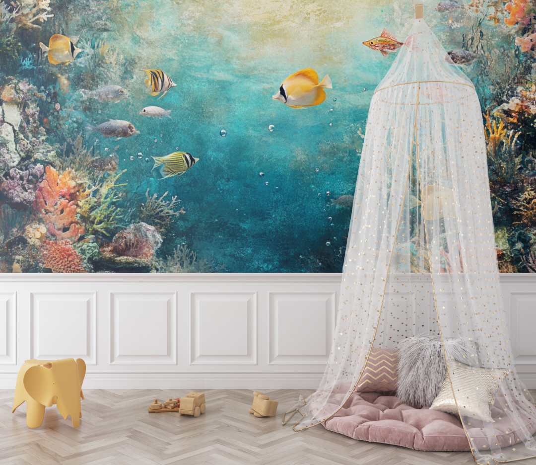 Marine Wallpaper with Ocean Backgrounds and Fish | Murals Wallpaper