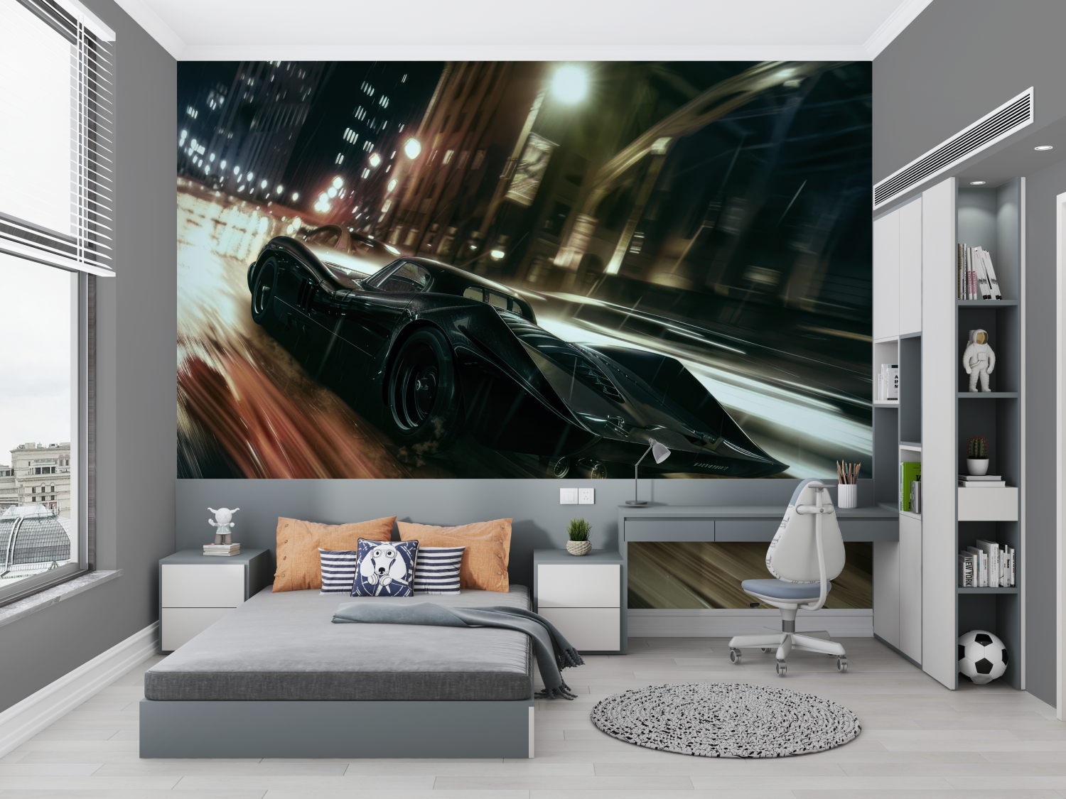 3D Car Wallpaper for Adult Bedroom | Murals Wallpaper