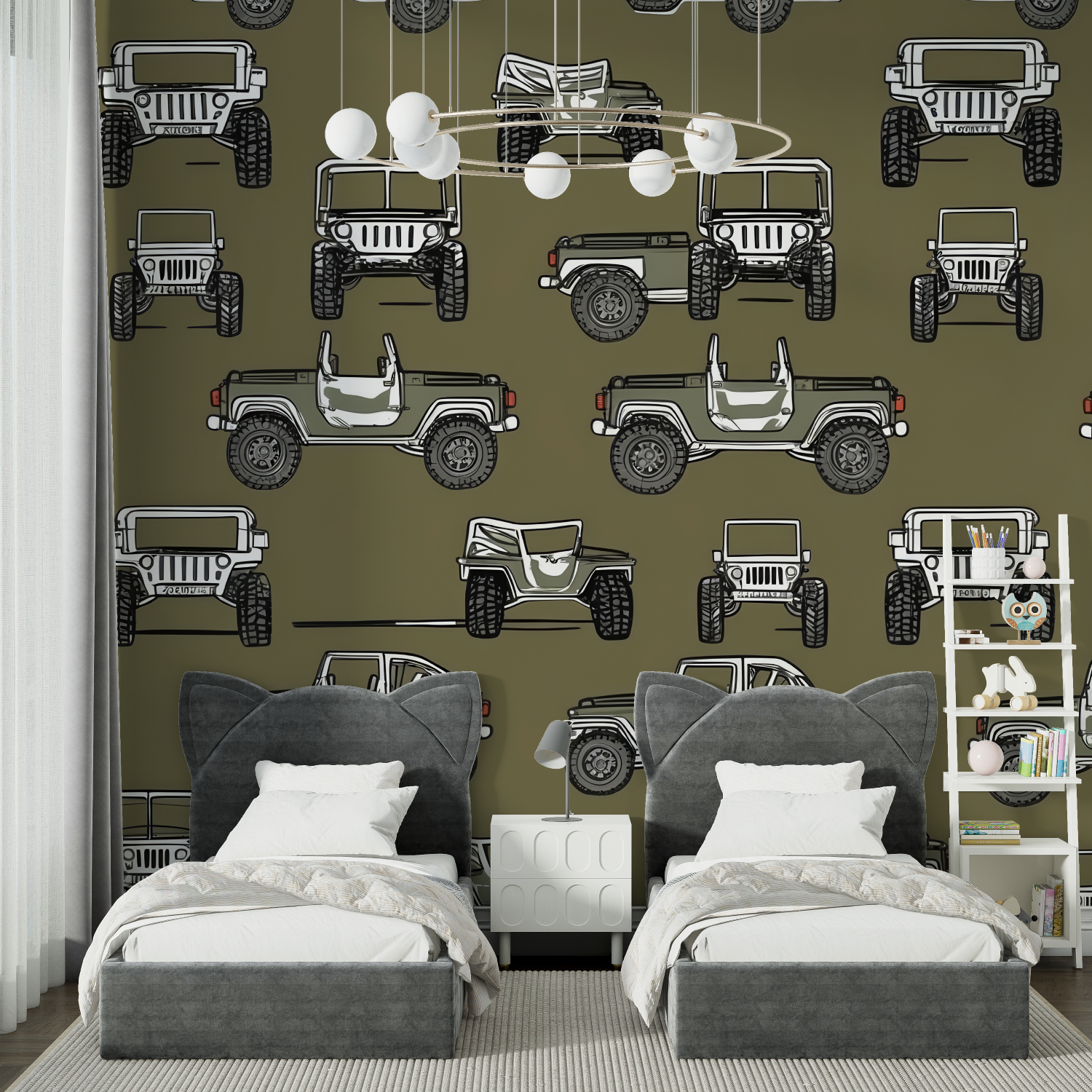 Rally Car Pattern Wallpaper | Murals Wallpaper