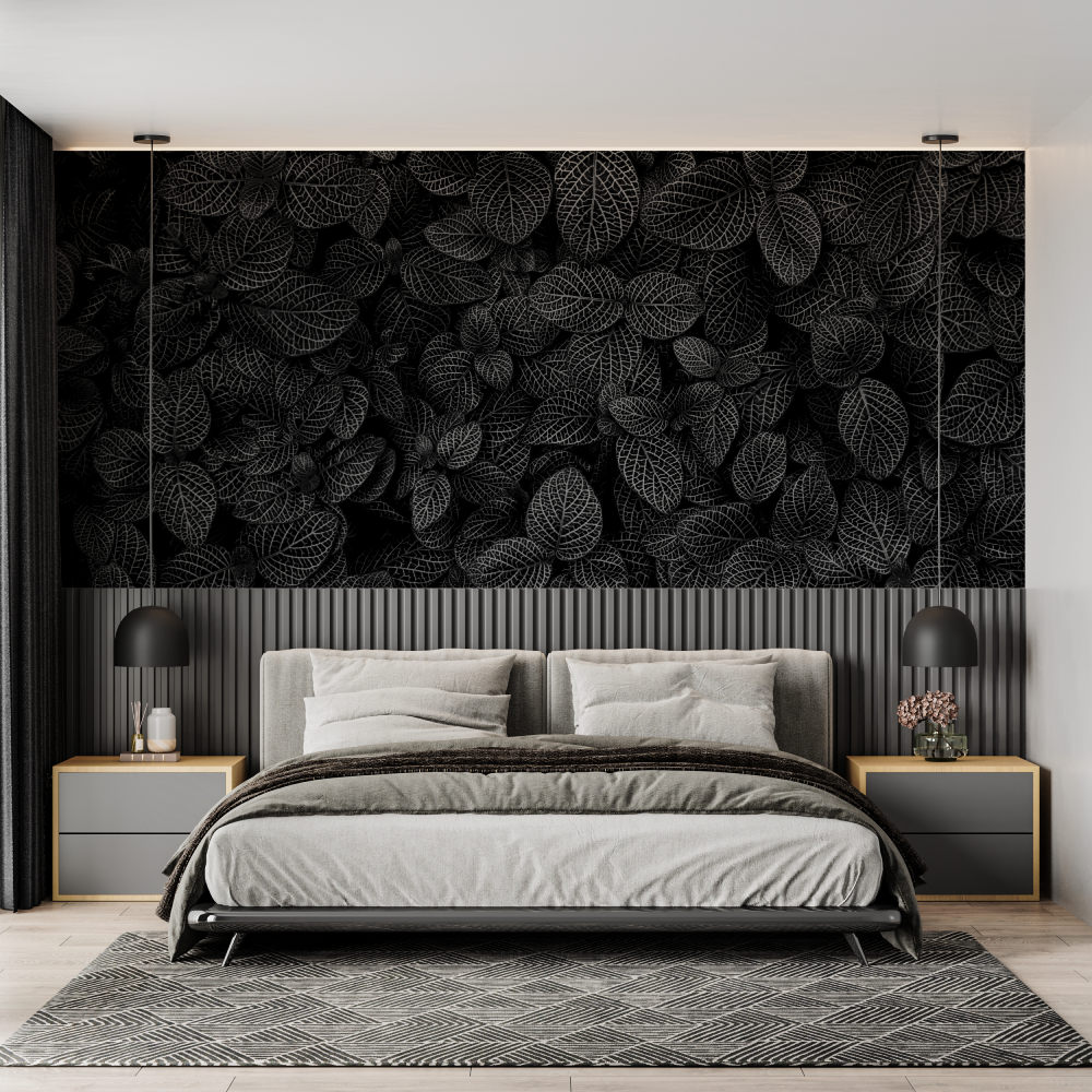 Black Plant Mural Wallpaper | Murals Wallpaper