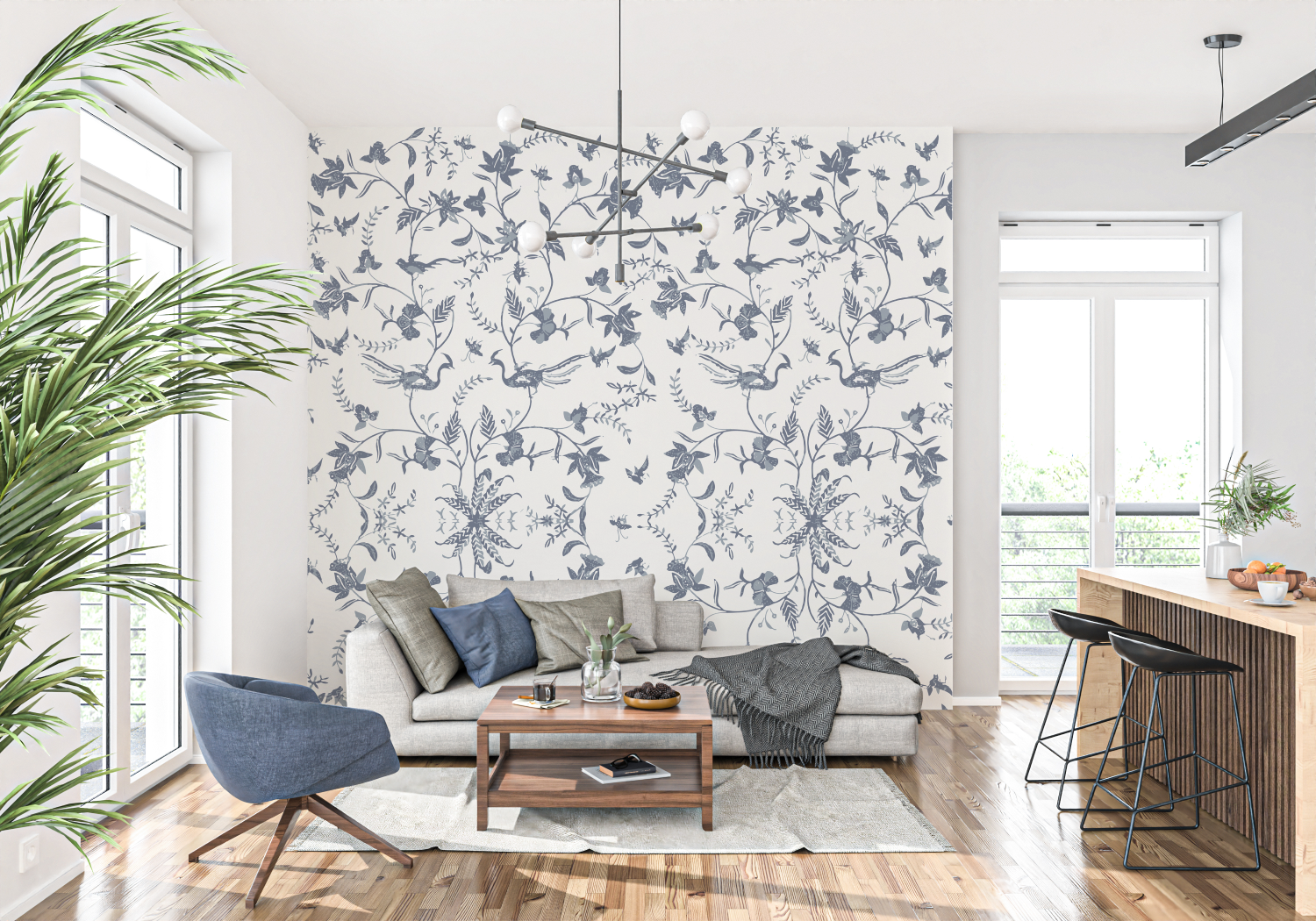 Modern Toile de Jouy Wallpaper | Murals Wallpaper