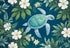 Tropical Turtle Kids Wallpaper | Murals Wallpaper