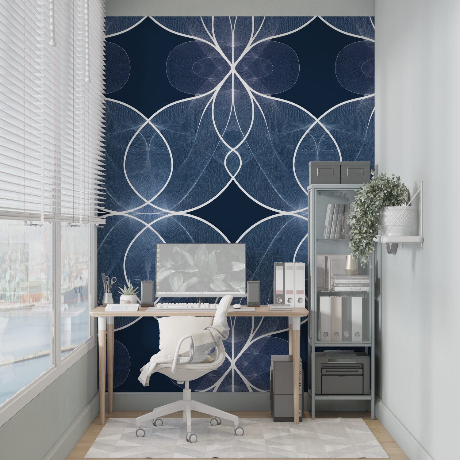 Blue Gray Wallpaper | Murals Wallpaper