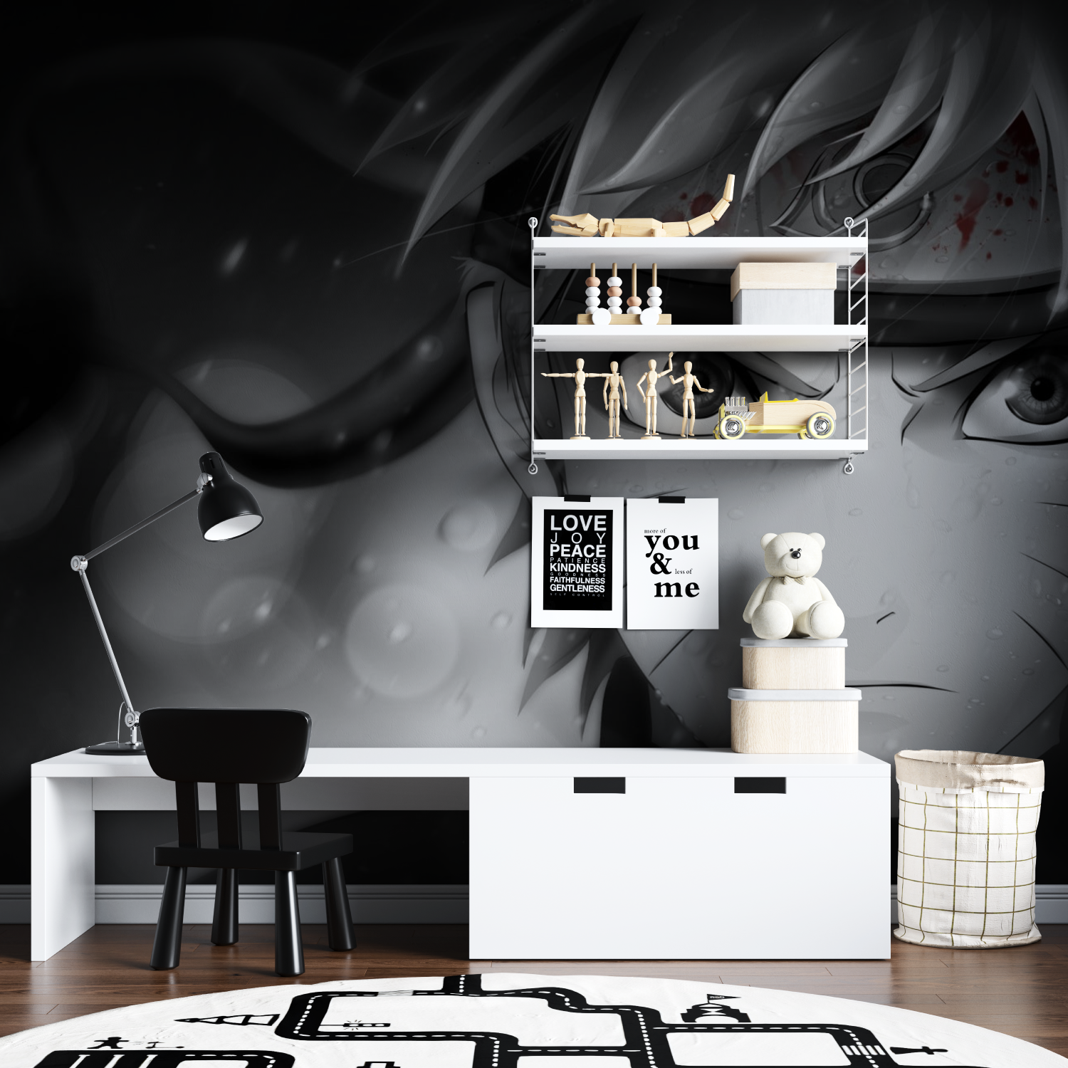 Black and White Naruto Wallpaper | Murals Wallpaper