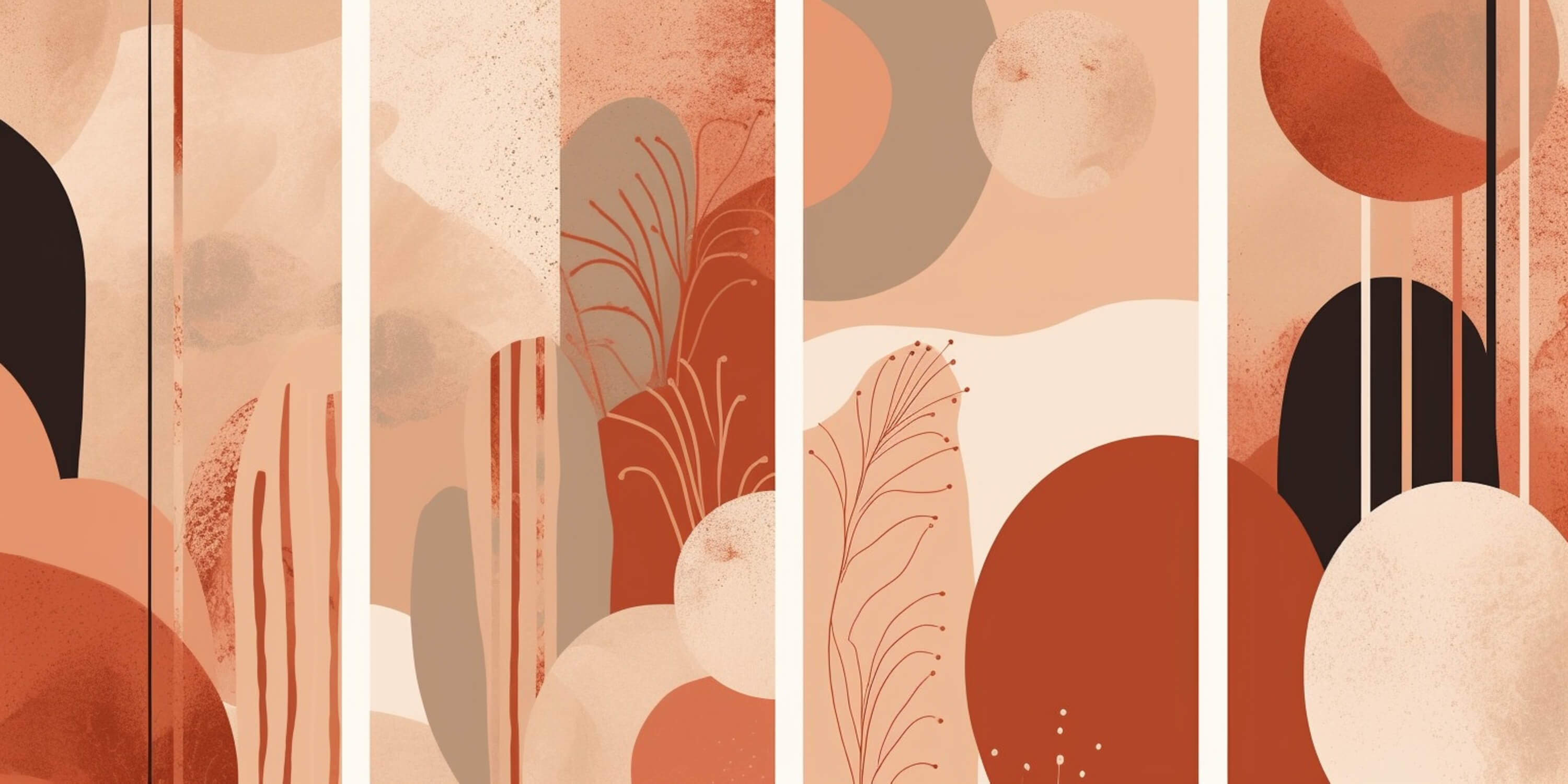 Terracotta Rainbow Wallpaper | Murals Wallpaper