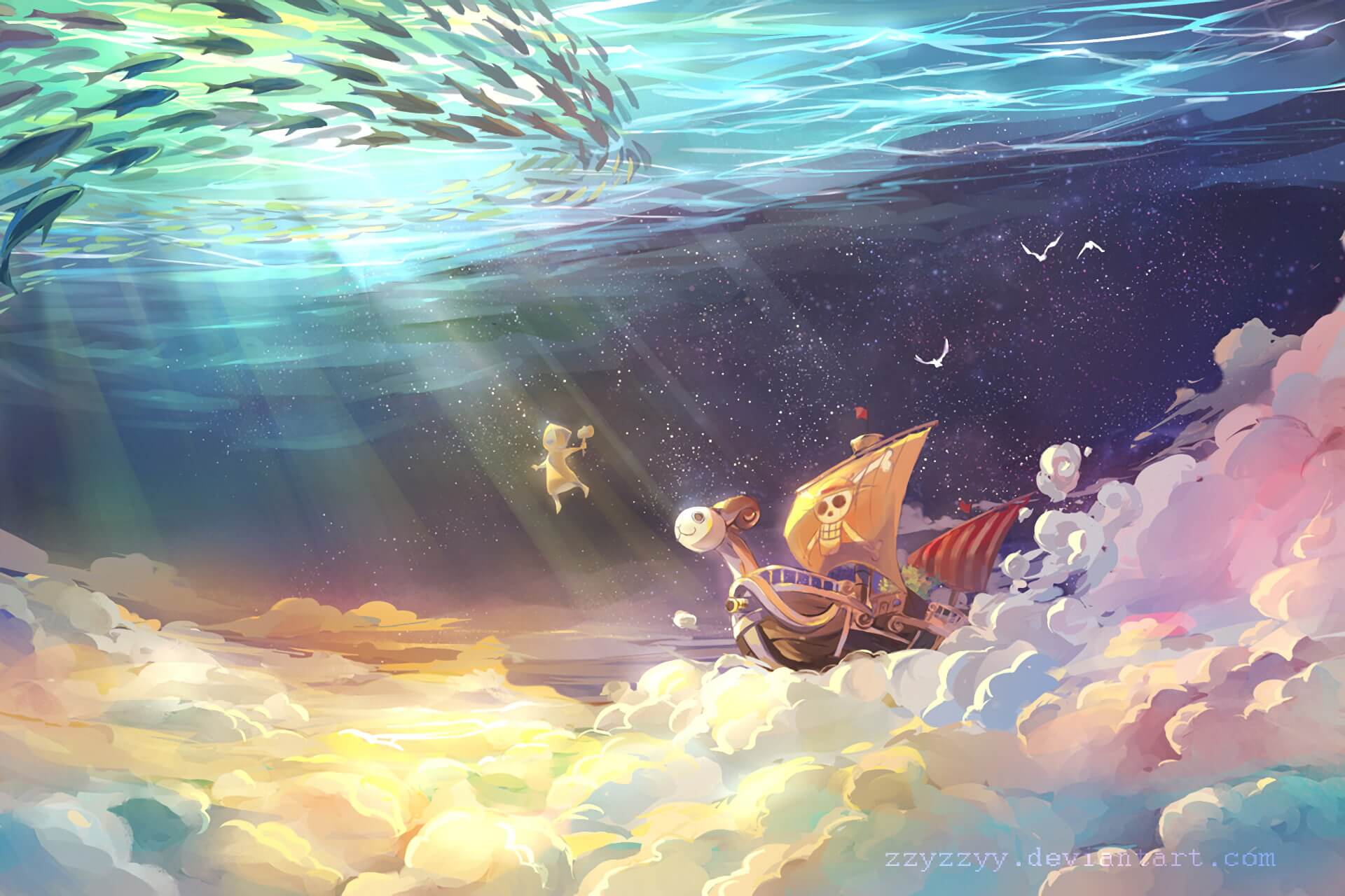 One Piece Boat Wallpaper | Murals Wallpaper