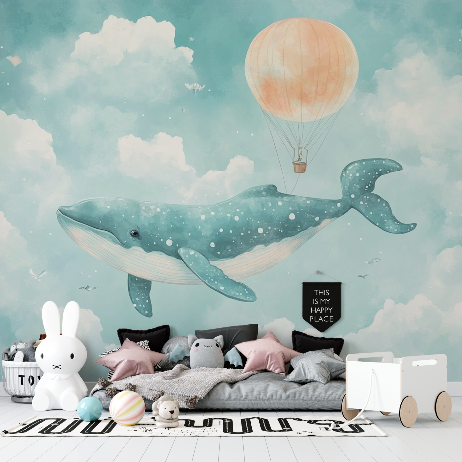 Sky Whale Marine Exploration Wallpaper | Murals Wallpaper