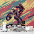 Motocross Graffiti Wallpaper | Murals Wallpaper