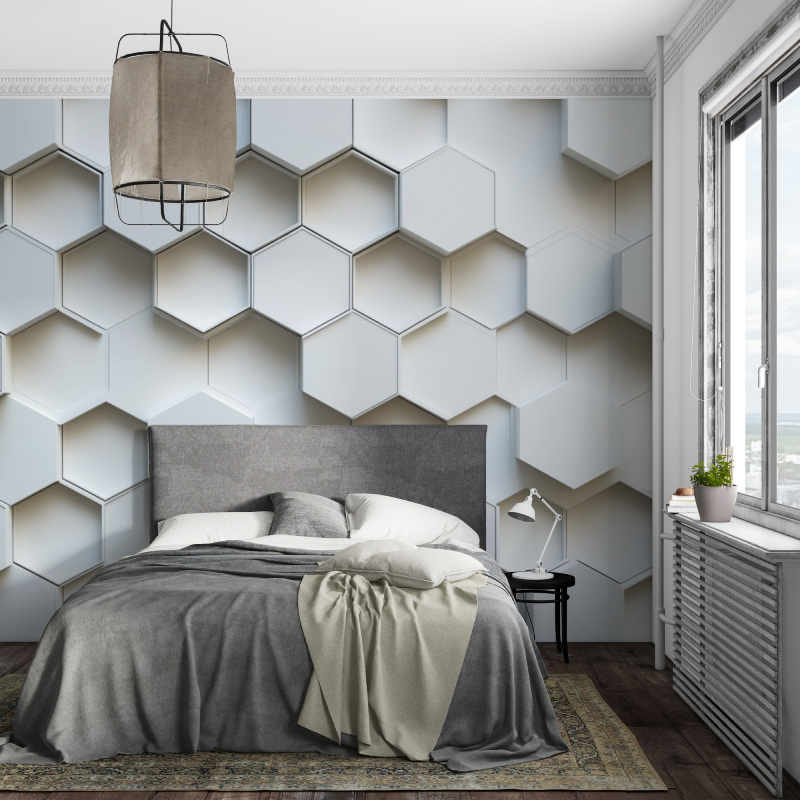 Honeycomb Geometric Wallpaper | Murals Wallpaper