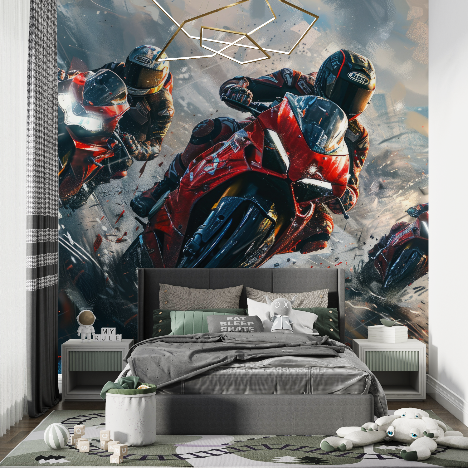 Tapeten-Moto-Schlafzimmer von Garcon