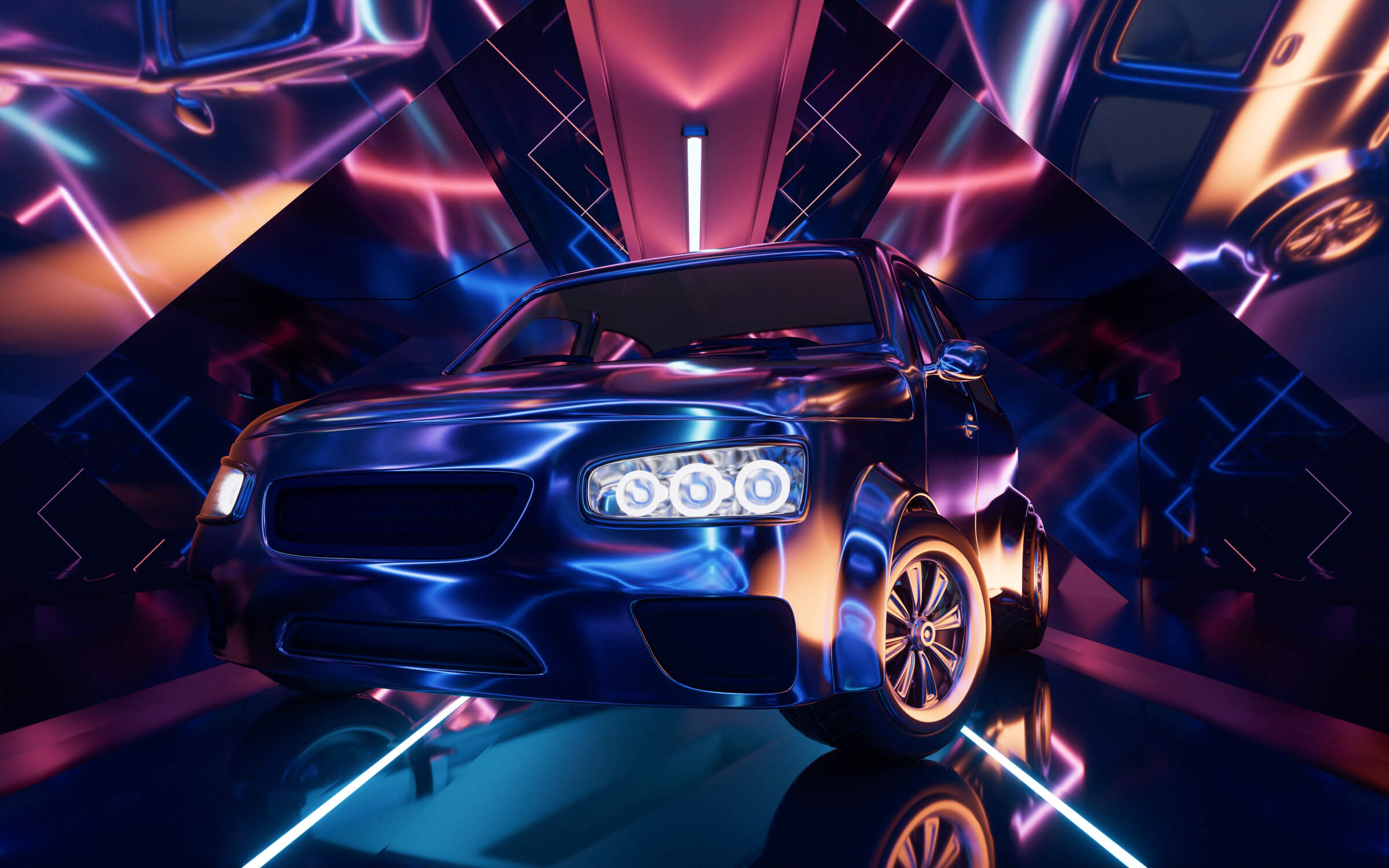 3D Tuning Car Wallpaper | Murals Wallpaper