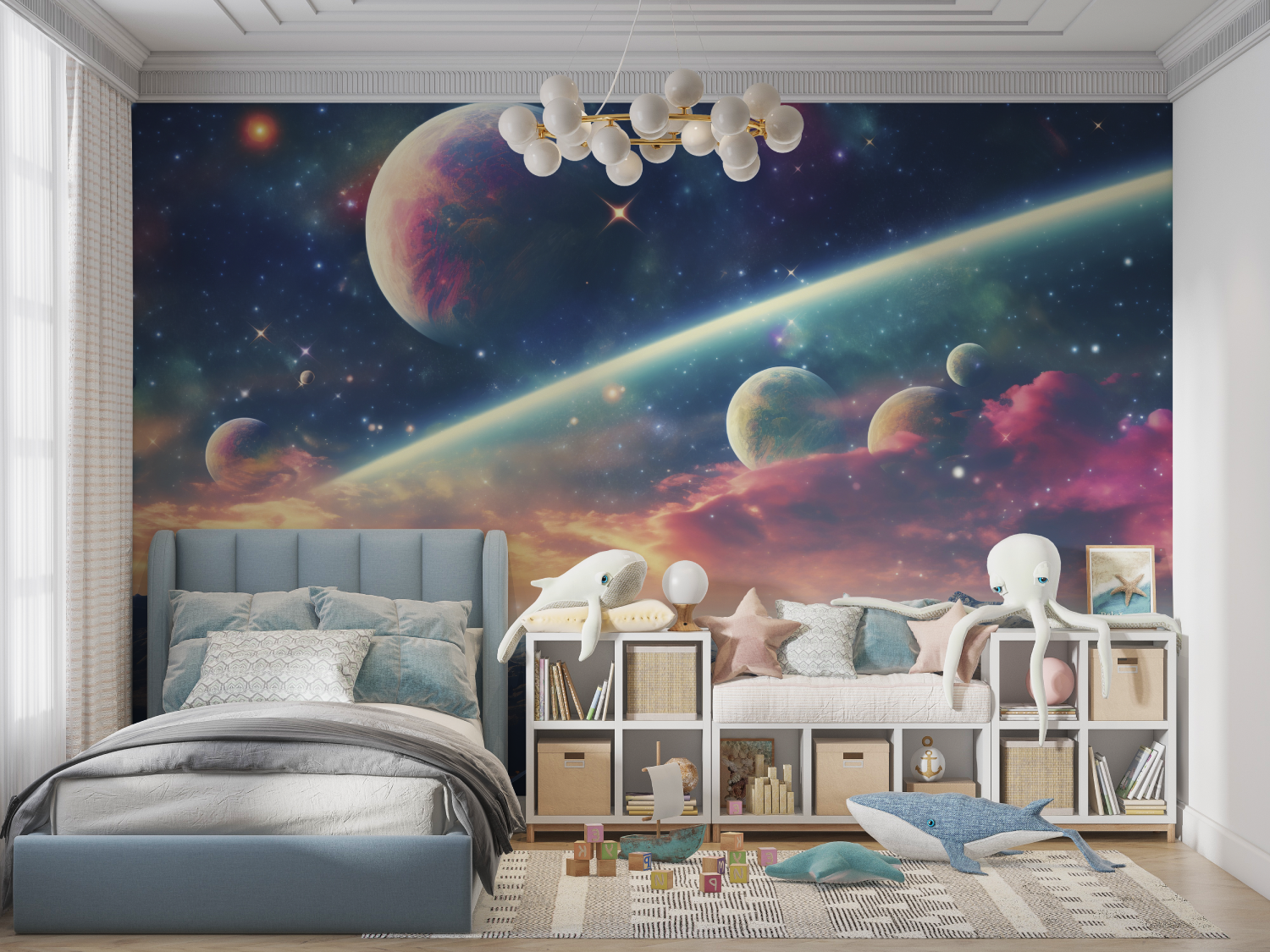 Nebula and Planets Wallpaper | Murals Wallpaper