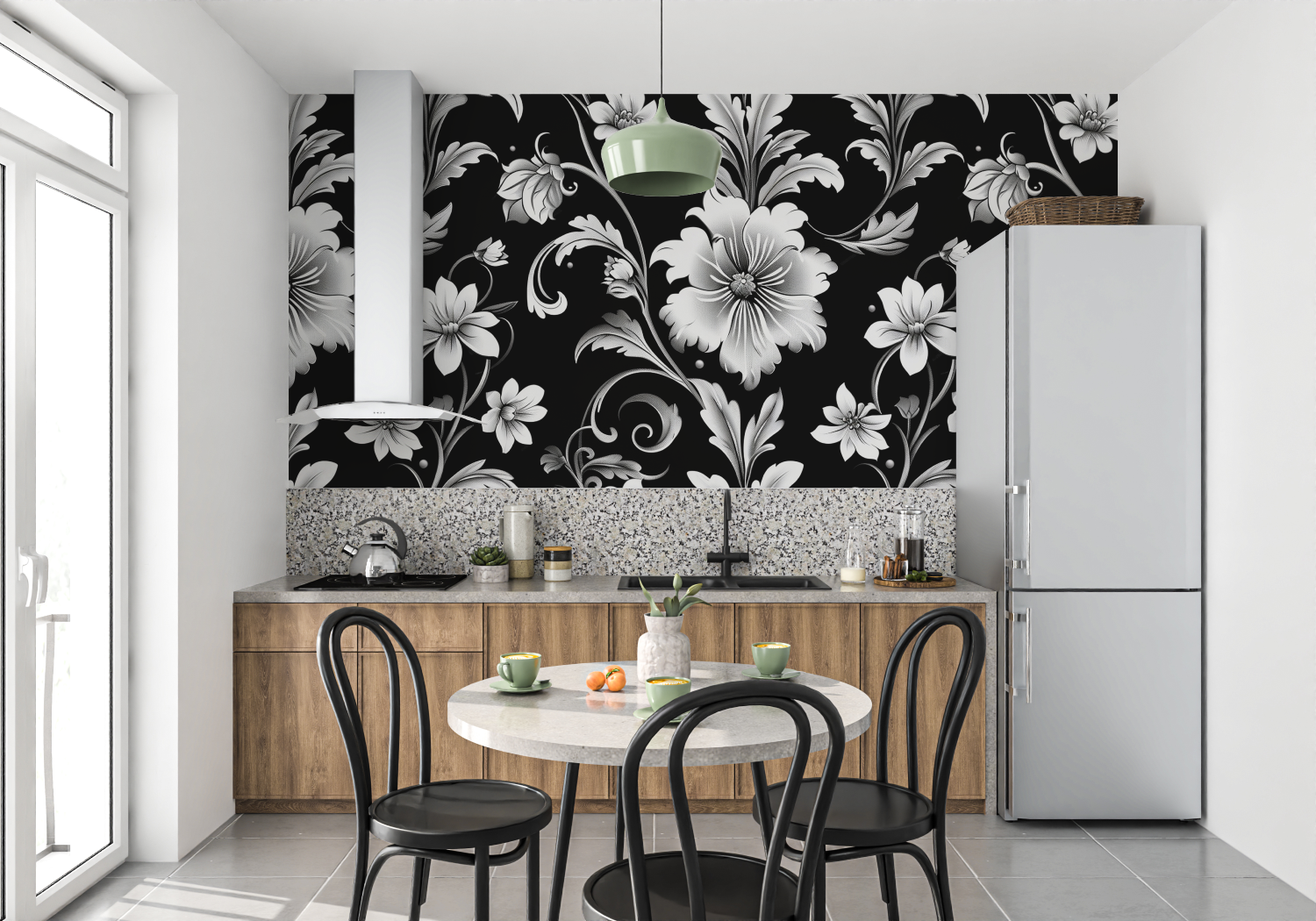 Black Flower Wallpaper | Murals Wallpaper