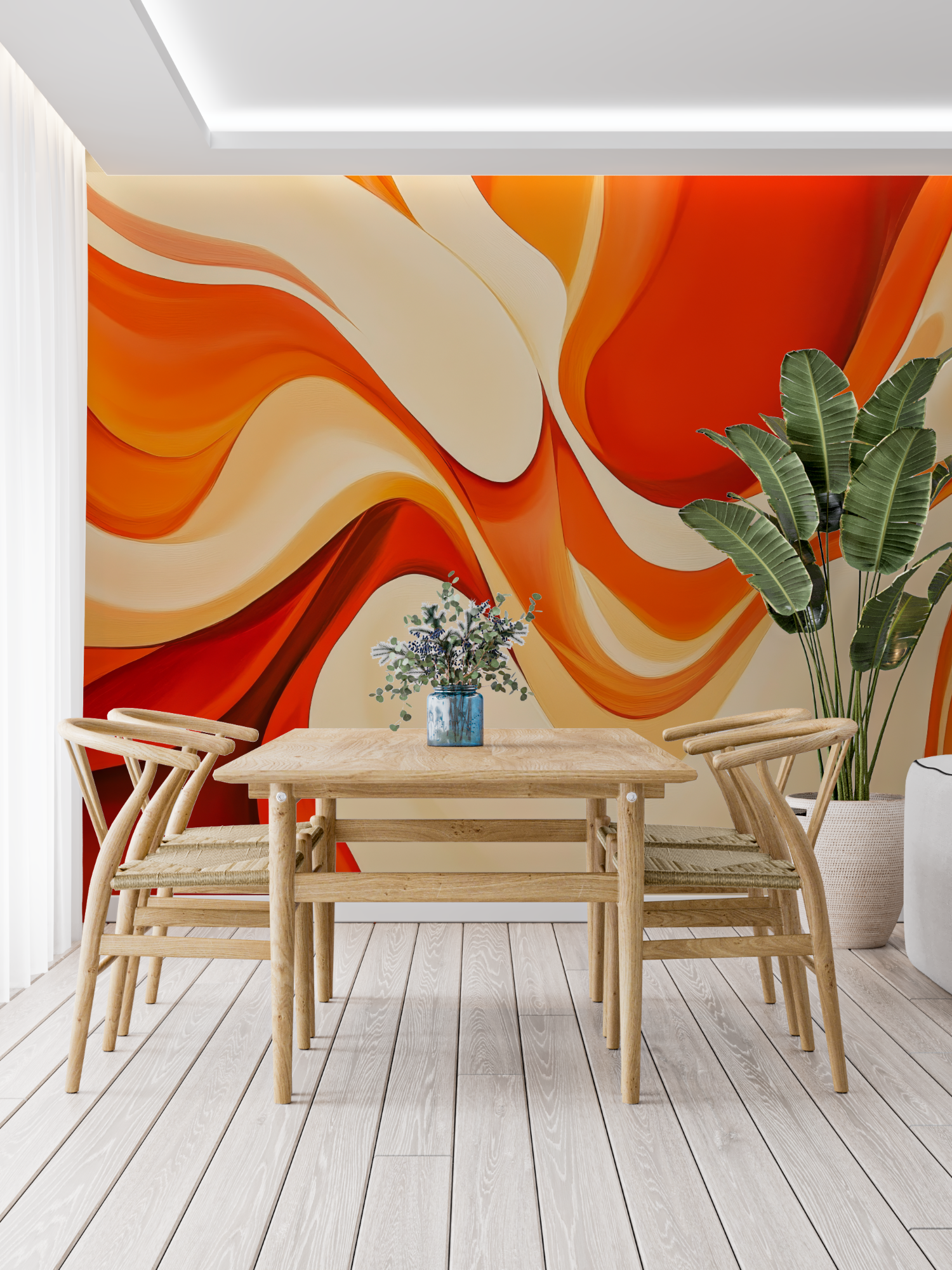 Red Orange Wallpaper | Murals Wallpaper