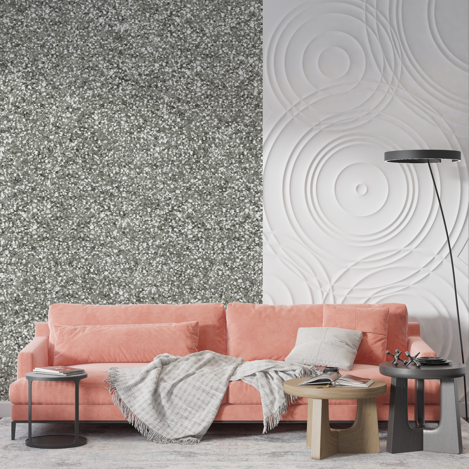 Gray Glitter Wallpaper | Murals Wallpaper