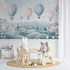 Hot Air Balloon and Fairy-Tale Landscapes Wallpaper | Murals Wallpaper