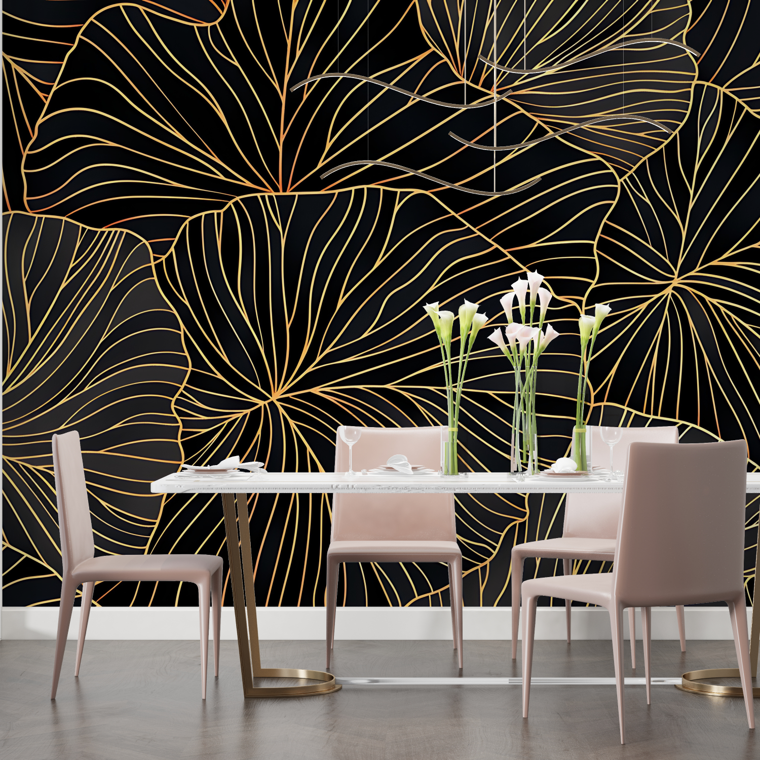 Gold Wallpaper Bedroom | Murals Wallpaper
