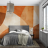 Orange Geometric Pattern Wallpaper | Murals Wallpaper